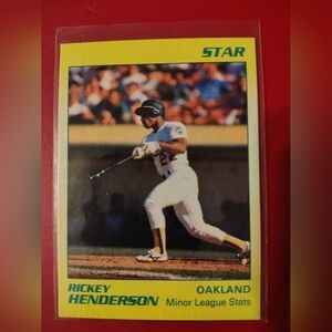 Rickey Henderson 1991 Star Minors Stats #2 of 11 Oakland Athletics Baseball Card